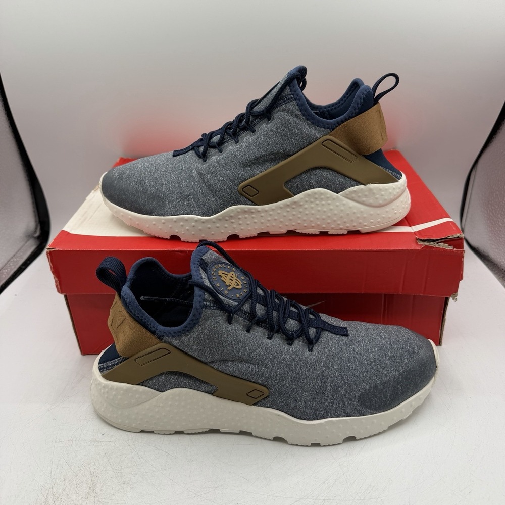 Nike Air Huarache Run Ultra SE Shoes Womens 9.5 Midnight Navy Sneaker 859516-400